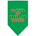 thumbnail image 6 of Christmas Pet and Dog Bandana Screen Printed, "Too Cute For Ugly Sweaters", 6 of 10