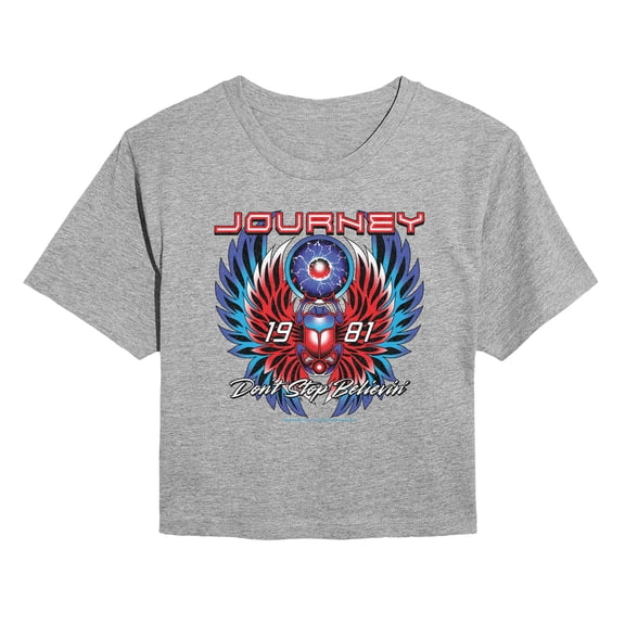 Journey - 1981 Don't Stop Believin' - Juniors Cropped Graphic T-Shirt