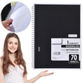 thumbnail image 2 of 1-Subject Notebook, Spiral Notebook, College Ruled Paper, 7.87" X 10.63", 70 Sheets Per Notebook, Wide Ruled Notebook(Black), 2 of 9