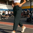 thumbnail image 6 of Nfurl Barrel Sweatpants Women Casual Drawstring Elastic Waist Wide Leg Baggy Sweatpant with Pockets Comfy Lounge Pants Fall Winter Sweat Pants Dark Gray,S, 6 of 6