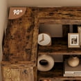 thumbnail image 6 of Corner Bookshelf 72.8in Farmhouse Bookcase Large Bookshelf Wood Bookcase Tall 5 Tier Corner Shelf L Shaped Bookshelf Storage Display Rack Living Room Bedroom, 6 of 8
