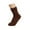 Coffee, variant on Hontri Socks on Sale, Women's Solid Color 2 Pairs of Plush Socks Winter Solid Color Thickened Floor-Standing Sleeping Plush Socks 2 Pairs of Socks Black