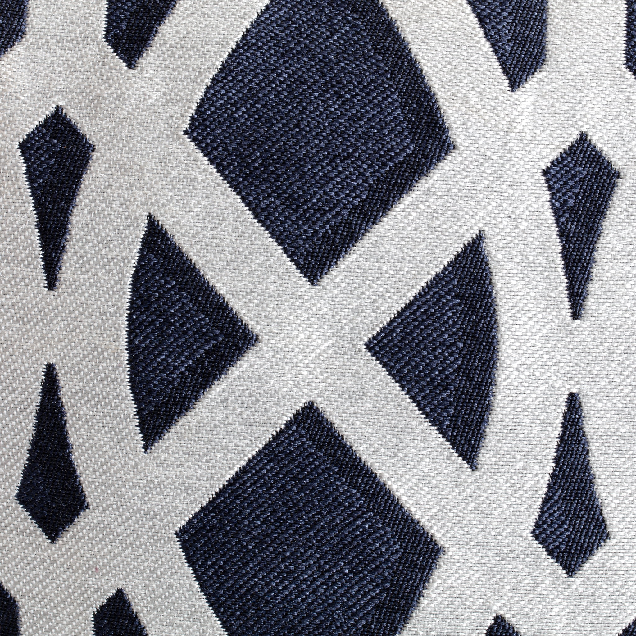 Sark Blue 18" x 18" x 18" Blue & Ivory Pouf