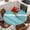 Teal, variant on Blue Morocco Round Tablecloth, Fitted Table Cover with Elastic for 55"-60" Round Tables, Modern Geometric Nautical Anchor Stripe Table Cloth Outdoor Indoor Dinning Party Waterproof Tablecloths