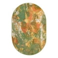 thumbnail image 3 of Unique Loom Haerfest Collection Area Rug - Sumatra (4' 1" x 6' 1" Oval Green/Ivory), 3 of 7