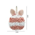 thumbnail image 3 of COFEST Rabbit Ear Crown Chenille Hand Towel Cute Hanging Hand Wipe Ball Hand Towel Thickened Absorbent Hangable Multifunctional Hand Towel Pink, 3 of 6