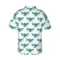 thumbnail image 3 of Fotbe Cartoon Shark Hawaiian Shirt for Men Unisex Summer Beach Casual Short Sleeve Cotton Linen Button Down Shirts-X-Large, 3 of 9