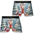 thumbnail image 3 of Merry Christmas Goldendoodle Enjoys Woofmas Winter Xmas Holiday All Over Print Boxer Briefs Underwear for Men Dad Doodle Dog Lover Gifts Idea - 02022, 3 of 6
