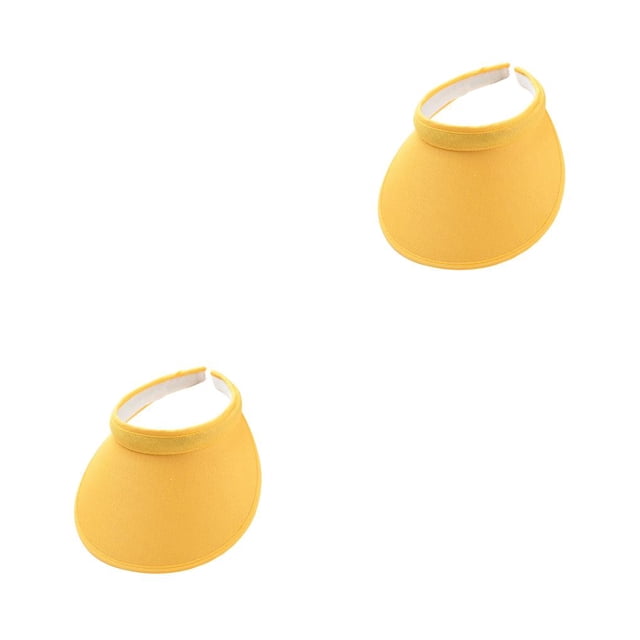 Guardurnaity Sombreros para el sol Gorras con clip Gorros de visera Aleros grandes Parte vacía Aire libre amarillo Type2 NO2