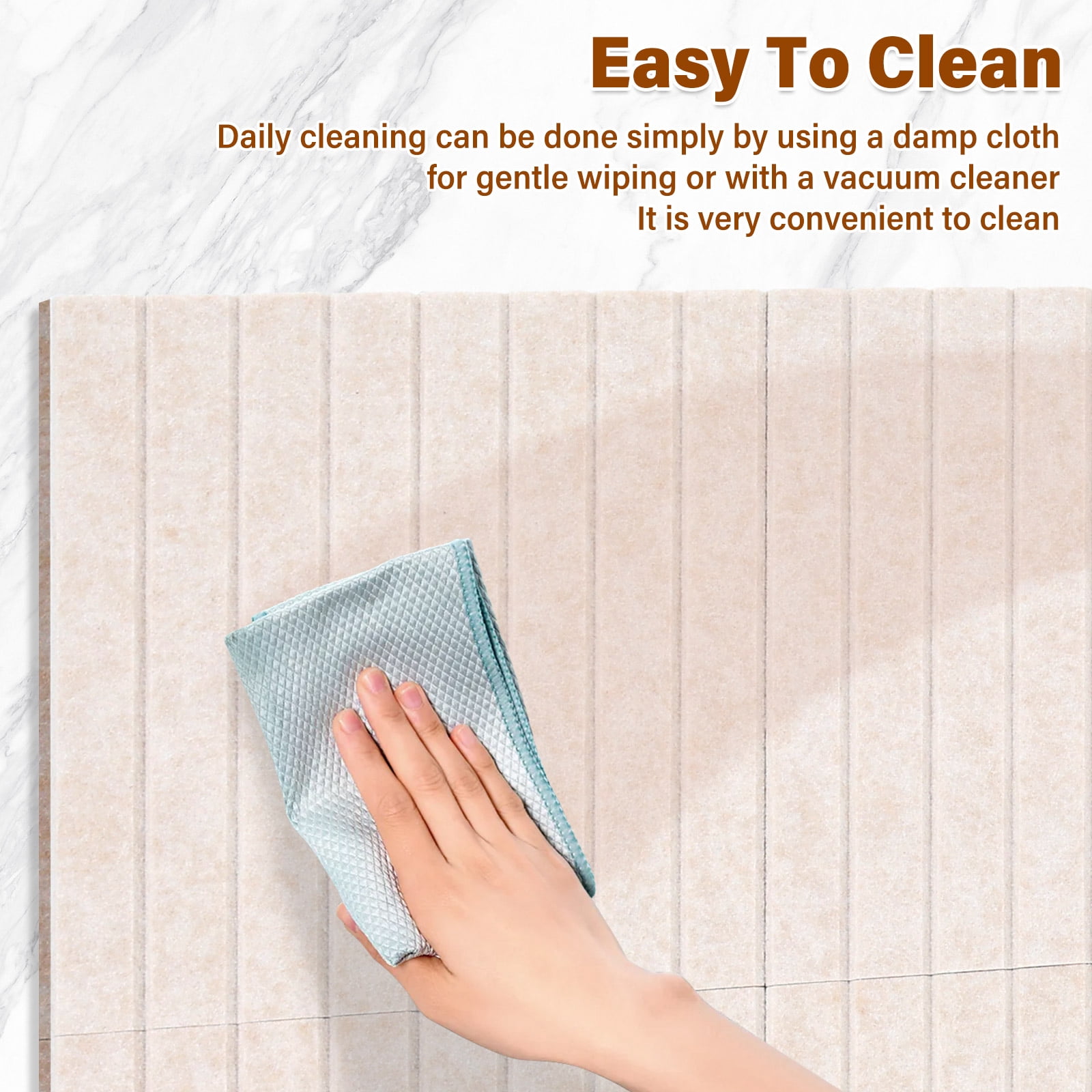 Large Cork Board Alternative Decorative Felt Bulletin Board with 50 Pcs Nails for Home Office Bedroom 12 Pack Felt Wall Tile