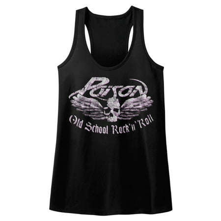 Hardwood Classics Vintage Tee - Poison Old School Rock N Roll Tank Top American Classics Vintage Black Adult Unisex 50% Polyester/25% Cotton/25% Rayon