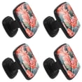 thumbnail image 2 of 4 Pcs Square Cabinet Handle Drawer Pulls Coral Knobs with Screws Furniture Office Cabinet Knob Decoration, 2 of 7