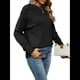 thumbnail image 3 of Suéteres Casuales de Larga para Mujer, Suéteres Sueltos de Punto Liso, Suéteres Tipo Jersey, Tops. Negro M, 3 of 7