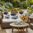 thumbnail image 5 of Navy Blue Abstract Art Outdoor Pillow Covers 18x18 Inch Throw Pillow Covers Set of 2 Waterproof Decorative Pillow Cases Contemporary Geometric Luxury Cushion Covers for Patio Furniture Garden Couch, 5 of 8