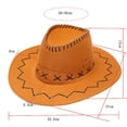 thumbnail image 2 of Felt Cowboy Hat Wide Brim Hat With Strap, 2 of 4