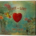 thumbnail image 1 of Great Art Now Colorful Christmas VII-Peace & Love by Duirwaigh, Canvas Wall Art, 12W x 12H, 1 of 2