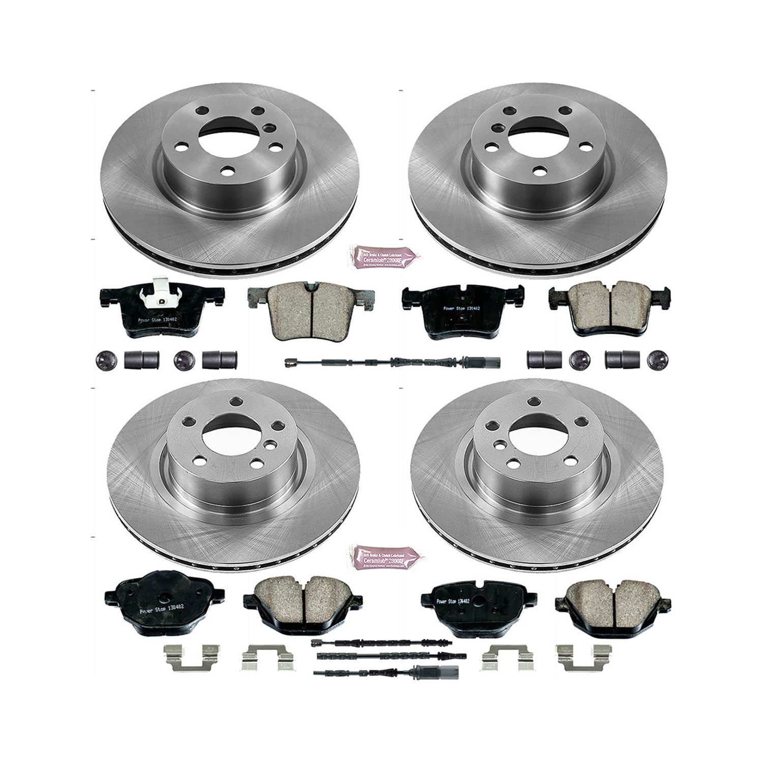 PowerStop Front and Rear Stock Replacement Brake Pad and Rotor Kit Fits: BMW Select Models KOE6039
