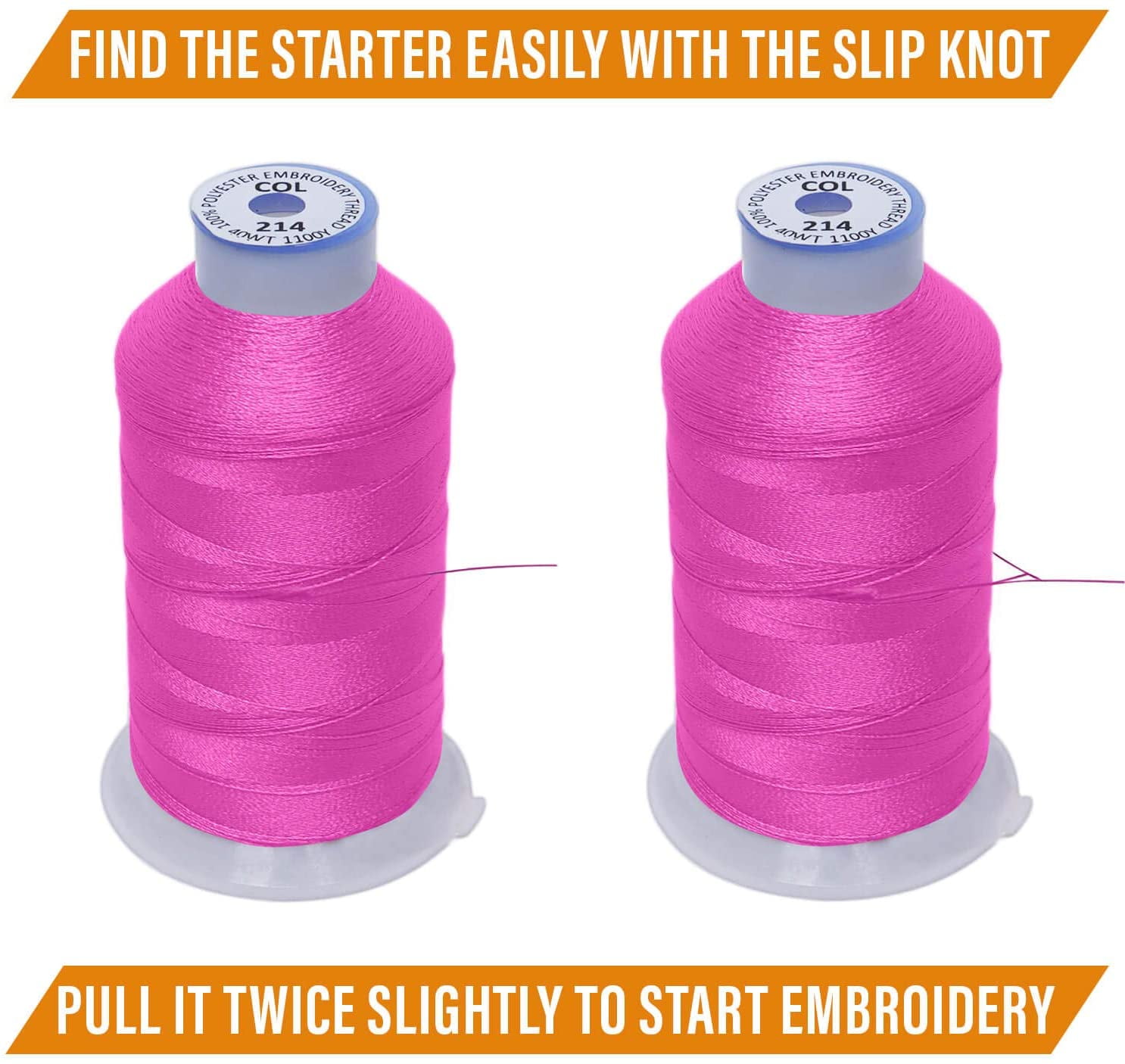 New Brother 40 Colors Embroidery Thread Set 40wt Polyester Threads from ThreadNanny 550 yards