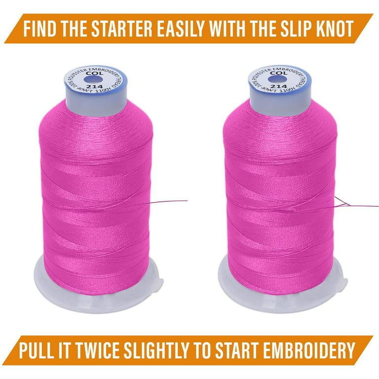 Simthread 10 Essential Colors Metallic Embroidery Thread Kit 500M