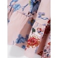 thumbnail image 6 of YEAHDOR Kids Girls Denim Dress Toddlers Summer Casual Floral Print A-line Skirt Pink 5, 6 of 7