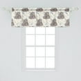 thumbnail image 2 of Japanese Window Valance, Asian Style Tiger on the Cloud Tattoo Inspired Swirly Wind Artwork, Curtain Valance for Kitchen Bedroom with Rod Pocket, 54" X 18", Ivory Cocoa and Ceil Blue, by Ambesonne, 2 of 2