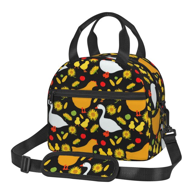 Fotbe Farm Goose Bolsa de Almuerzo con Estampado, Lonchera Aislada, Contenedores de Comida Reutilizables Tipo Cooler a Prueba de Fugas