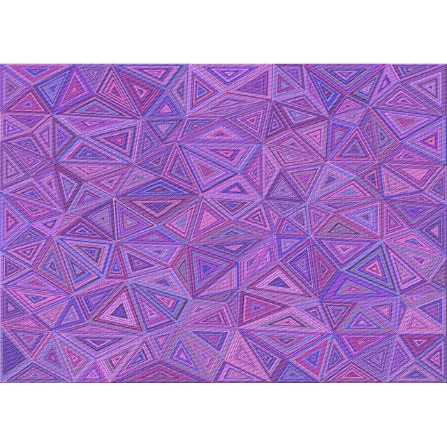Ahgly Company Tapis Rectangulaire Lavable en Machine Intérieur Transitionnel Violet, 2 Pieds x 3 Pieds