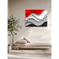 thumbnail image 5 of Red Black Ombre Wall Art for Living Room,Canvas Picture Wall Decor for Bathroom Bedroom,Modern Abstract Moire Art Geometric Painting Artwork for Office Kitchen Hallway Dining Room Home Decor 16"x20", 5 of 8