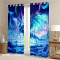 thumbnail image 2 of jejeloiu Western Fantasy Dragon Black Out Curtains,Northern Lights Curtains Pack of 2 (42x63 Each) For Boys Teens, 2 of 6