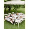thumbnail image 4 of Outdoor Tablecloth with Umbrella Hole for Patio/Picnic/Party/Camping, Spring Floral Waterproof Table Cloth Rectangle Table Cover Washable, Summer Botanical Flowers Vintage Birds (60"x 84"), 4 of 8
