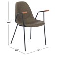 thumbnail image 6 of SAFAVIEH Tanner Mid-Century Retro Dining Chair, Olive, Set of 2, 6 of 7