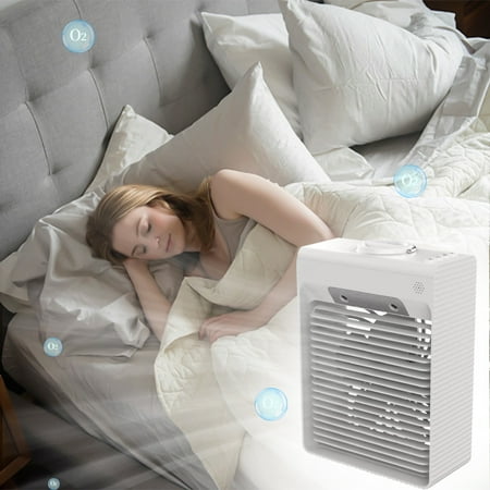 

Small Evaporative Air Cooler and Humidifier Mini Evaporative Air Cooler Quiet Desk Fan Personal Evaporative Air Cooler Quiet Desk Fan Humidifier Misting Fan Quiet Powerful Bladeless Fan for Bedroom