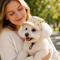 thumbnail image 4 of Pet Round Baseball Cap With Ear Holes, Adjustable Summer Sun Hat For Small Pets Outdoor Sun Protection, 4 of 9