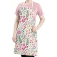 thumbnail image 5 of Pioneer Flower Floral Print Pattern Apron-Garden Aprons for Women with Pockets-Cotton Linen Waterproof Kitchen Cooking Gardening Aprons Adjustable for Kitchen,Cooking,BBQ and Salon 33x27 Inch, 5 of 7