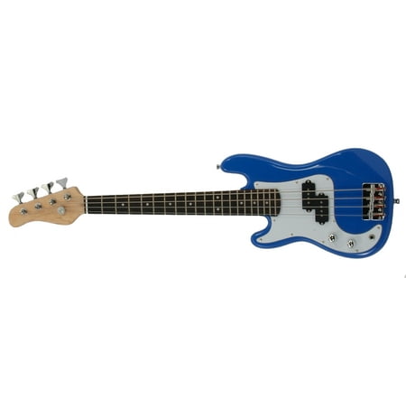 Left Handed Electric Bass Giutar Blue - Small Scale 36