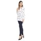 thumbnail image 2 of Blusón Largo Para Mujer Con Lunares Blanco Moda Casual multicolor XGR Incógnita 550429, 2 of 5