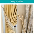 thumbnail image 4 of Uxcell Curtain Holdback Aluminum Alloy Wall Mounted Curtain Holders Drapery Tieback Hooks Bronze 2Pcs, 4 of 6