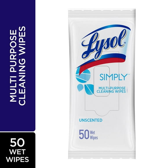 LYSOL® WIPES Flat Pack - SIMPLY™ , Natural Cleaner, Lightly Scented, 50 wipes