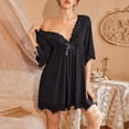 thumbnail image 2 of Women Sexy Foreign Advanced Sense Pure Desire For High Appearance Level Ice Silk Fun Home Nightdress, 2 of 5
