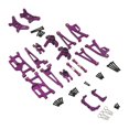 thumbnail image 2 of Almencla 1/14 Scale RC Car Metal Upgrade Kits Front Rear Steering Tie Rod s Steering Cups for 14210 DIY Modified RC Hobby Car Violet, 2 of 8