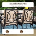 thumbnail image 4 of Sophia & William 7-Pieces Outdoor Patio Dining Set Metal Cushioned Chairs and Table Furniture Set for 6,Beige, 4 of 7