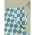 thumbnail image 6 of Hirigin Newborn Baby Boy Girl Clothes Checkered T-Shirt Bubble Romper Oversized Short Sleeve One-Piece Summer Outfit, 6 of 8