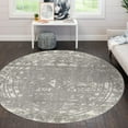 thumbnail image 6 of Rugs.com Lennon Collection Rug – 8 Ft Round Gray And Ivory Medium Rug Perfect For Kitchens, Dining Rooms, 6 of 6
