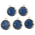 thumbnail image 1 of 5Pcs /Set DIY Findings Moon Drip Charm Necklace Bracelet Earrings Blue, 1 of 8