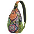 thumbnail image 1 of Sac à Dos Rétro Boho pour Femmes Hommes avec Rangement Superposé, Sac de Jour Artistique Vintage, 1 of 6