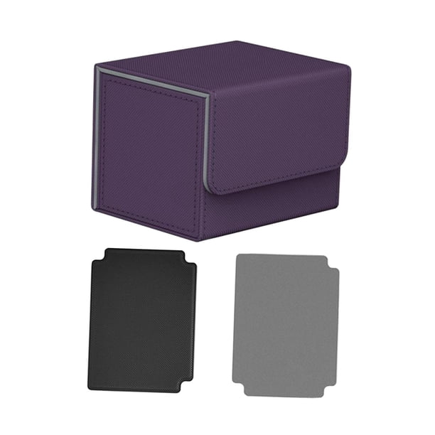 Caja organizadora para baraja de cartas, funda para tarjetas con cierre magnético, para llevar Púrpura