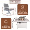 thumbnail image 2 of 5 Piece Patio Dining Set with Fire Pit Table, Aluminum Outdoor Dining Set with 4 Swivel Chair Removable Thicker Cushion, Propane Gas FirePit Table, Patio Furniture Set - 4 Swivel Chair, 2 of 4