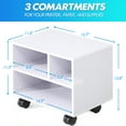 FITUEYES Printer Stand On Wheels Mobile Under Desk Work Cart PS304005WW