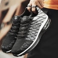 thumbnail image 1 of Zapatos para correr Zapatillas para correr, transpirables, para senderismo, a la moda, para gimnasio, viajes, trabajo (40 negro gris), 1 of 3