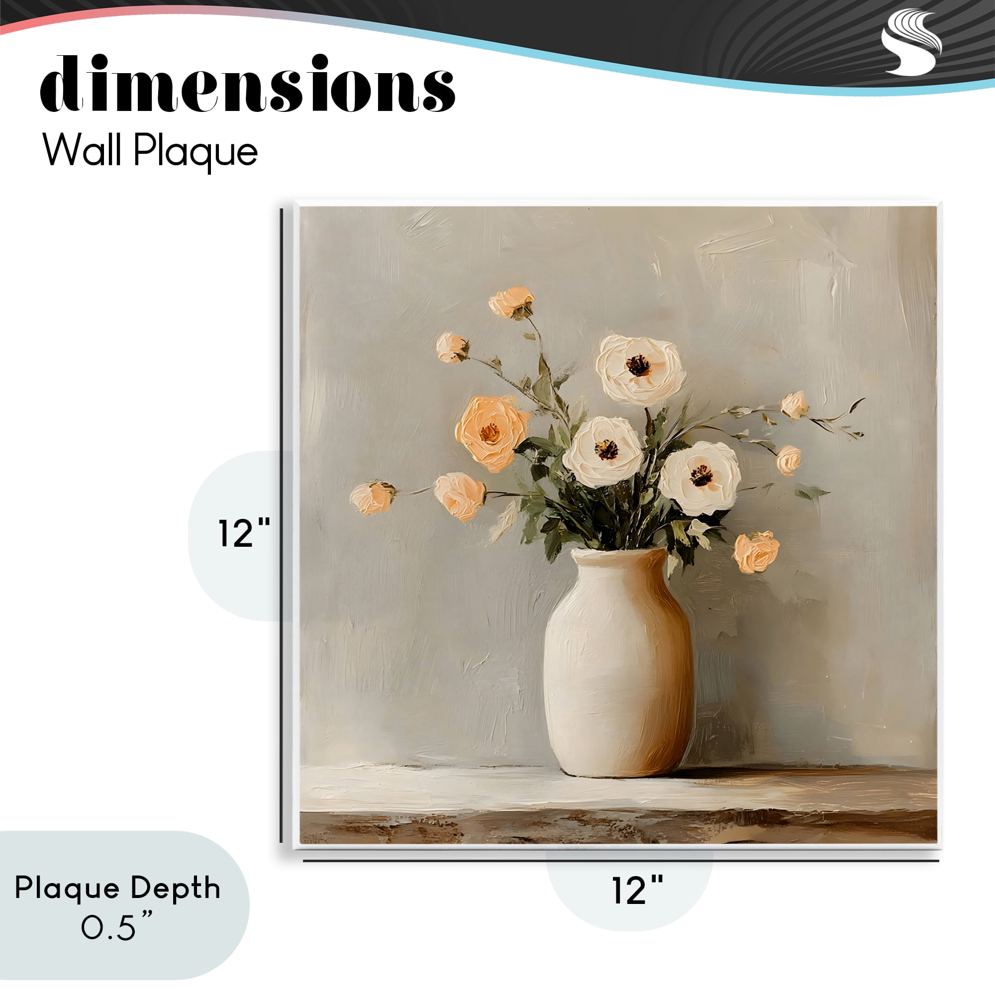 Stupell Industries Simple Floral Vase in Pastels Wall Plaque Art, design by Creative Studio